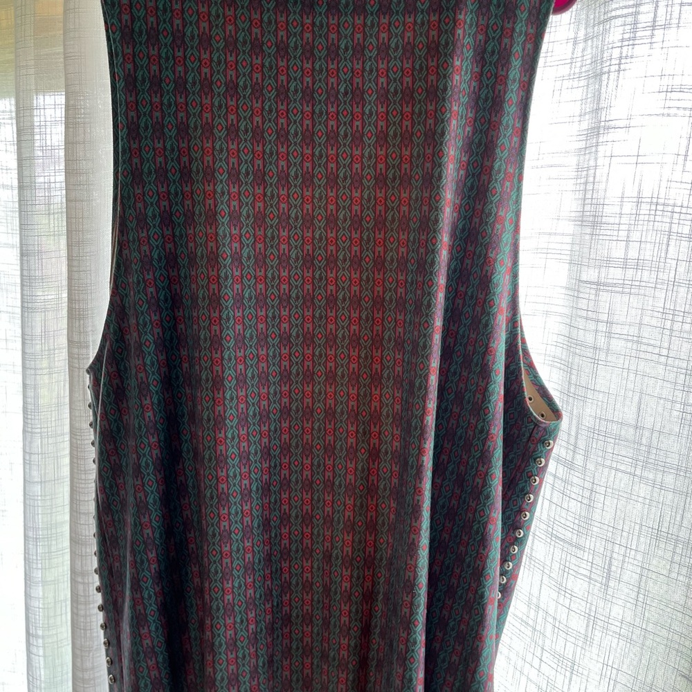 Fringed Sleeveless Vest with Stud Details